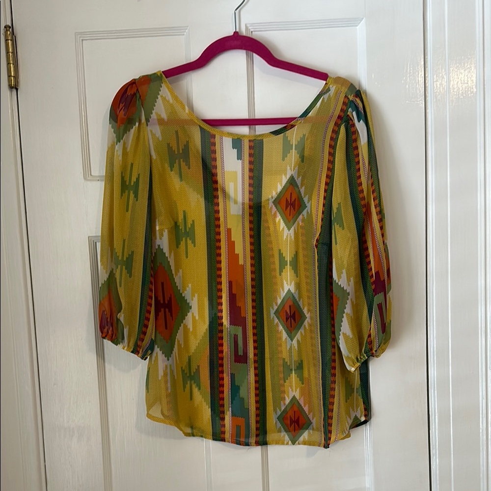 Colorful Geometric Blouse